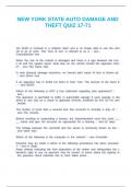 NEW YORK STATE AUTO DAMAGE AND THEFT QUIZ 17&period;docx