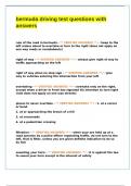 bermuda driving test questions with answers