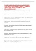 WASTE WATER GRADE 1 EXAM LATEST WITH ACTUAL QUESTIONS AND CORRECT VERIFIED ANSWERS ALREADY GRADED A&plus; 100&percnt; GUARANTEED PASS&excl;