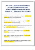CCI ECHO 2 REVIEW EXAM &vert; NEWEST  ACTUAL EXAM COMPREHENSIVE  QUESTIONS AND VERIFIED ANSWERS  GRADED A&plus; &vert; 100&percnt; PASS &vert; 2025 UPDATE&excl;