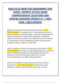 WGU D115 OBJECTIVE ASSESSMENT &lpar;OA&rpar;  EXAM &vert; NEWEST ACTUAL EXAM  COMPREHENSIVE QUESTIONS AND  VERIFIED ANSWERS GRADED A&plus; &vert; 100&percnt;  PASS &vert; 2025 UPDATE&excl;