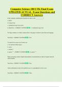 Computer Science 100 UTK Final Exam UPDATED ACTUAL Exam Questions and  CORRECT Answers