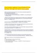 Texas Pesticide Applicator General Standards Exam  Questions with Approved Answers &vert; latest updates