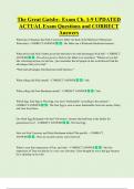 The Great Gatsby- Exam Ch&period; 1-9 UPDATED  ACTUAL Exam Questions and CORRECT  Answers