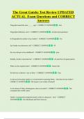 The Great Gatsby Test Review UPDATED  ACTUAL Exam Questions and CORRECT  Answers