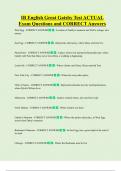 IB English Great Gatsby Test ACTUAL  Exam Questions and CORRECT Answers