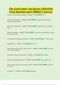 The Great Gatsby Test Review UPDATED  Exam Questions and CORRECT Answers