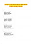 BIOs 252 Lab Practicum Questions With Detailed Answers Already Graded A&plus;