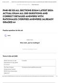 PMK-EE E5 ALL SECTIONS EXAM LATEST 2024 ACTUAL EXAM ALL 250 QUESTIONS AND CORRECT DETAILED ANSWERS WITH RATIONALES &lpar;VERIFIED ANSWERS&rpar; &vert;ALREADY GRADED A&plus;