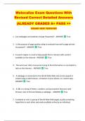Welocalize Exam Questions With  Revised Correct Detailed Answers   &vert;ALREADY GRADED A&plus; PASS >>  BRAND NEW VERSION&excl;&excl; 