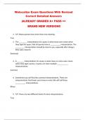 Welocalize Exam Questions With Revised  Correct Detailed Answers   &vert;ALREADY GRADED A&plus; PASS >>  BRAND NEW VERSION&excl;&excl; 