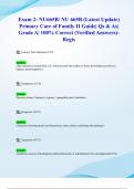 Exam 2&colon; NU665B&sol; NU 665B &lpar;Latest 2024&sol; 2025 Update&rpar; Primary Care of Family II Guide&vert; Qs & As&vert; Grade A&vert; 100&percnt; Correct &lpar;Verified Answers&rpar;- Regis