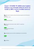 Exam 1&colon; NU665B&sol; NU 665B &lpar;Latest 2024&sol; 2025 Update&rpar; Primary Care of Family II Review&vert; Qs & As&vert; Grade A&vert; 100&percnt; Correct &lpar;Verified Answers&rpar;- Regis