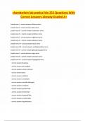 chamberlain lab pratical bio 252 Questions With Correct Answers Already Graded A&plus;