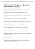 NHSA Module 4 Prep Exam Questions And Answers Rated A&plus;&period;