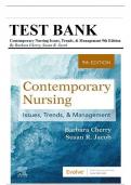 Test Bank For Contemporary Nursing Issues&comma; Trends&comma; & Management 9th Edition by Barbara Cherry&comma; Susan R&period; Jacob