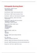 Orthopedic Nursing Exam  Questions and Answers 100&percnt; Verified