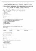 COUC 506 Quiz Sexuality&comma; Children&comma; and Adolescents Integration of Spirituality and Counseling &lpar;D16&rpar; Score for this quiz 92 out of 100  Liberty University