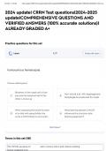 2024 update&vert; CRRN Test questions&vert;2024-2025 update&vert;COMPREHENSIVE QUESTIONS AND VERIFIED ANSWERS &lpar;100&percnt; accurate solutions&rpar;&vert; ALREADY GRADED A&plus;