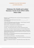 Oklahoma Life&comma; Health and Accident Insurance License Exam &lpar;ONLY LIFE&rpar; Study Guide&period;