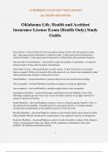 Oklahoma Life&comma; Health and Accident Insurance License Exam &lpar;Health Only&rpar; Study Guide&period;