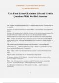 Xcel Final Exam Oklahoma Life and Health Questions With Verified Answers