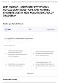2024 Walmart - Stormwater SWPPP &vert;2024 ACTUAL EXAM QUESTIONS AND VERIFIED ANSWERS &sol;GET IT 100&percnt; ACCURATE&vert;ALREADY GRADED A&plus;