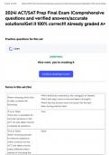 2024&vert; ACT&sol;SAT Prep Final Exam &vert;Comprehensive questions and verified answers&sol;accurate solutions&vert;Get it 100&percnt; correct&excl;&excl; Already graded A&plus;