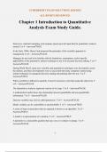 Chapter 1 Introduction to Quantitative Analysis Exam Study Guide&period;