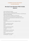 Revision Exam Questions With Verified Answers