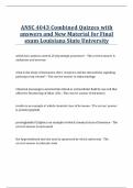 ANSC 4043 Combined Quizzes with answers and New Material for Final exam Louisiana State University