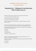 Simulated test &ndash; Oklahoma Exam Questions With Verified Answers