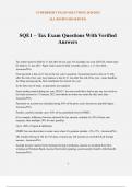 SQE1 &ndash; Tax Exam Questions With Verified Answers