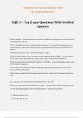 SQE 1 &ndash; Tax Exam Questions With Verified Answers