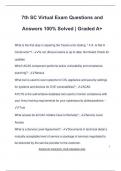 7th SC Virtual Exam Questions and Answers 100&percnt; Solved &vert; Graded A&plus;