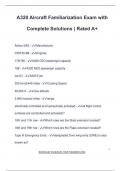 A320 Aircraft Familiarization Exam with Complete Solutions &vert; Rated A&plus;
