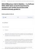 2024&sol;25&vert;Business Math & Statistics - Ivy Software &vert;2024-2025 latest version&vert;Comprehensive questions and verified answers&sol;accurate solutions&vert;Already graded A&plus;