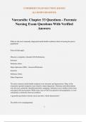Varcarolis&colon; Chapter 33 Questions - Forensic Nursing Exam Questions With Verified Answers