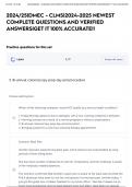2024&sol;25&vert;DMEC - CLMS&vert;2024-2025 NEWEST COMPLETE QUESTIONS AND VERIFIED ANSWERS&vert;GET IT 100&percnt; ACCURATE&excl;&excl;