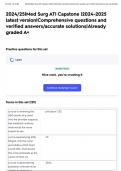 2024&sol;25&vert;Med Surg ATI Capstone &vert;2024-2025 latest version&vert;Comprehensive questions and verified answers&sol;accurate solutions&vert;Already graded A&plus;