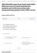 2024&sol;25&vert;MLBPA Agent Exam Study Guide &vert;&vert;2024- 2025 most recent version&vert;Comprehensive questions and verified answers&sol;accurate solutions&vert;Already graded A&plus;&vert;Get it 100&percnt; correct&period;