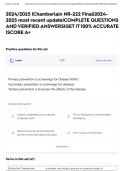 2024&sol;2025 &vert;Chamberlain NR-222 Final&vert;2024- 2025 most recent update&vert;COMPLETE QUESTIONS AND VERIFIED ANSWERS&vert;GET IT 100&percnt; ACCURATE &vert;SCORE A&plus;
