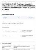 2024&sol;2025 &vert;EMT NCTI Final Exam Focus&vert;2024- 2025 most recent update&vert;COMPLETE QUESTIONS AND VERIFIED ANSWERS&vert;GET IT 100&percnt; ACCURATE &vert;SCORE A&plus;