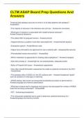 CLTM ASAP Board Prep Questions And Answers