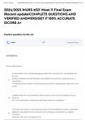 2024&sol;2025 &vert;NURS 6521 Week 11 Final Exam &vert;Recent update&vert;COMPLETE QUESTIONS AND VERIFIED ANSWERS&vert;GET IT 100&percnt; ACCURATE &vert;SCORE A&plus;