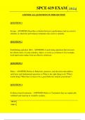  SPCE 619 EXAM QUESTIONS AND ANSWERS 2024