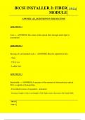 BICSI INSTALLER 2&colon; FIBER MODULE QUESTIONS AND ANSWERS 2024