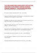F-01 FIRE GUARD FDNY EXAM LATEST WITH ACTUAL QUESTIONS AND CORRECT VERIFIED ANSWERS ALREADY GRADED A&plus; 100&percnt;GUARANTEED PASS&excl;