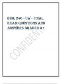Exam &lpar;elaborations&rpar; Biol 240 - UW -
