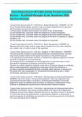 Texas Department of Public Safety Private Security  Bureau - Qualified Manager Exam Questions With  Correct Answers